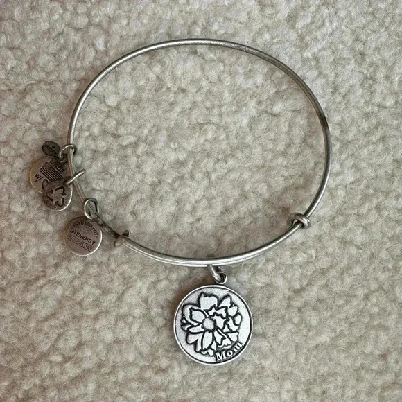 ALEX AND ANI Mom Bangle, Rafaelian Silver, One Size, Because I Love You Mom - Picture 2 of 11